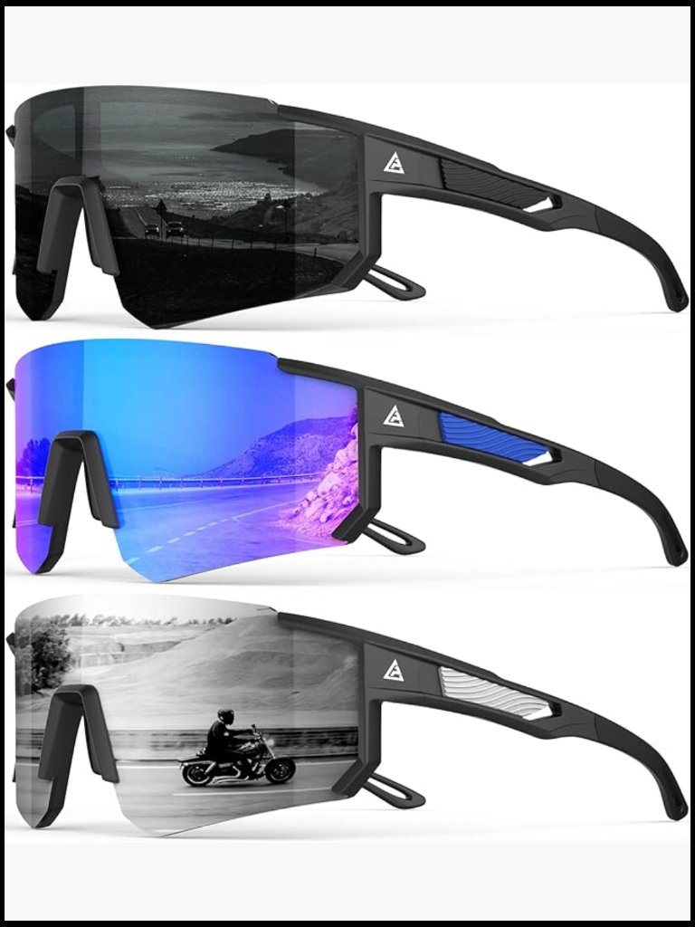 Polarized Sports Sunglasses With Uv400 Protection, Wrap Around